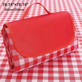 Extra Large Outdoor Picnic Blanket, Camping, Beach, BBQ Mat - Heavy-Duty Portable Indoor - Large Gathering, Parties (Color: Red Box)